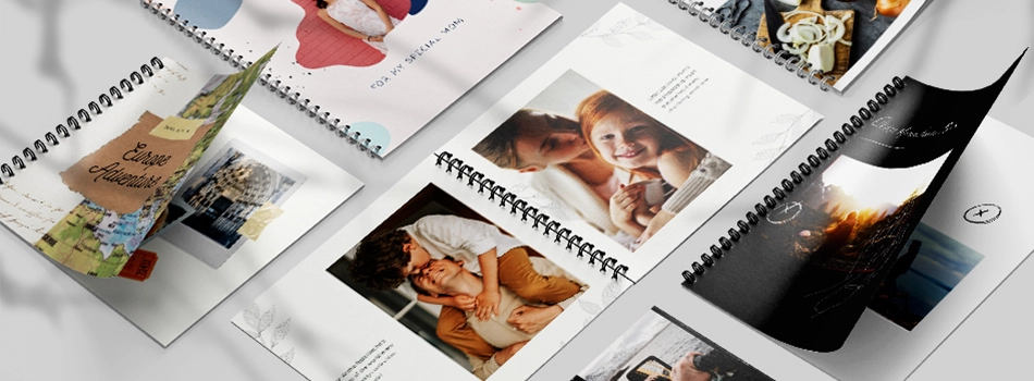 Photobook με μεταλλικό spiral και πλαστικοποιημένο εξώφυλλο, σελίδες 200γρ