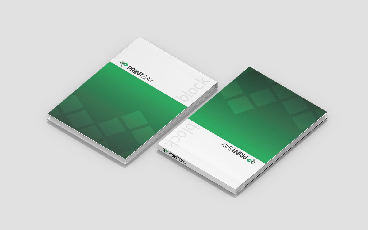 Μπλοκ με εξώφυλλο και άνοιγμα πάνω