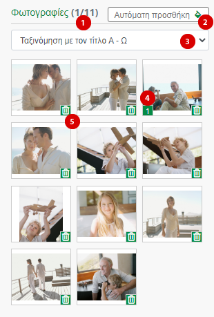 Πλαίσιο με τις φωτογραφίες μετά τη μεταφόρτωση