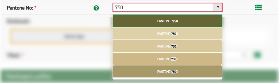 Οδηγίες για επιλογή κωδικού Pantone - Βήμα 1