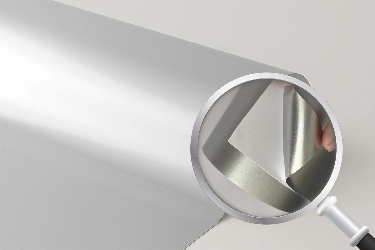 Ασημί Αυτοκόλλητο PP GlossZoom