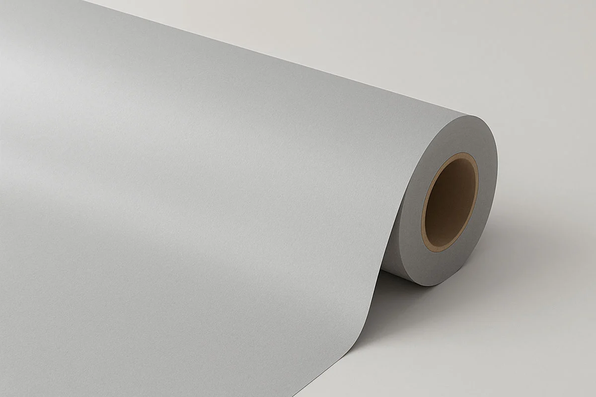 Ασημί Αυτοκόλλητο PP Matte