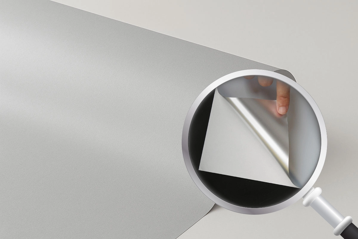 Ασημί Αυτοκόλλητο PP MatteZoom